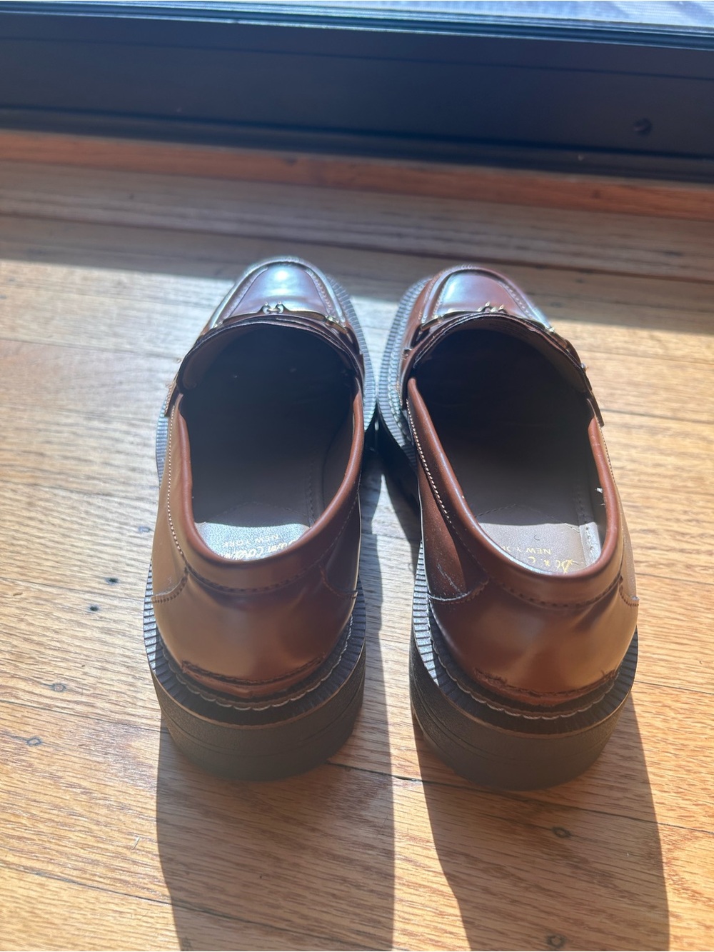 Sam Edelman Brown Leather Horsebit Loafers - Picture 3 of 5